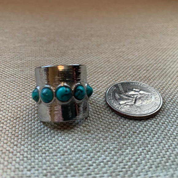 Lia Sophia turquoise silver ring - Picture 5 of 5